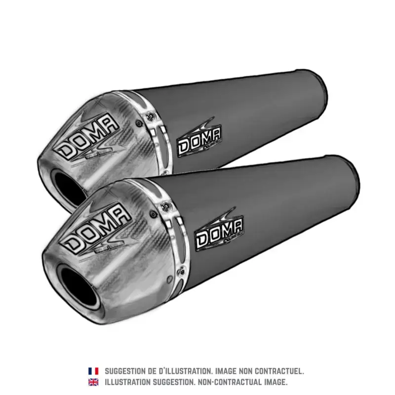 Prix Choc Silencieux 4 temps pour HONDA CRF 450 R (17-18) Titane / Carbone Twin