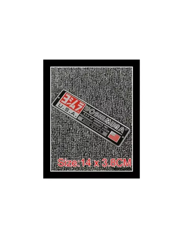 Top Vente Plaque Aluminium Haute Température YOSHIMURA USA pour Silencieux Moto 14 cm NEUF