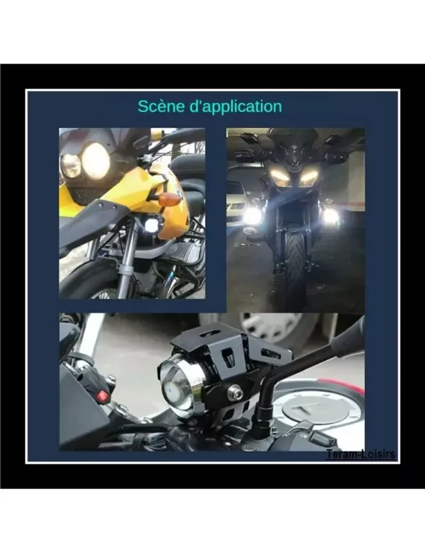 2 Longue Portée LED pour Moto QUAD / Feu de Route / Phare / Antibrouillard Expédié Aujourd&rsquo;hui