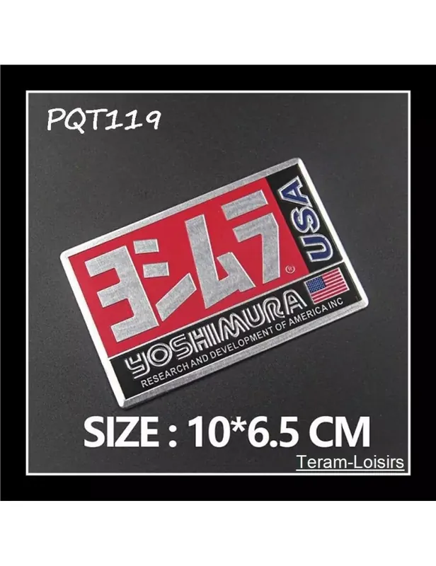 Offre Exclusive Plaque Aluminium Haute Température YOSHIMURA USA pour Silencieux Moto 10 cm