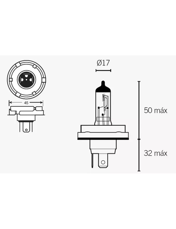 Ampoule V PARTS H5 12V/60/55W culot P45t 10pcs Commander Maintenant