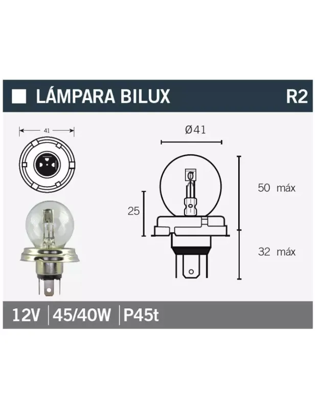 Top Vente Ampoule V PARTS G40 12V/15/40W culot P45t 10pcs