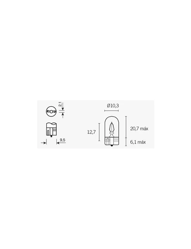 Affaire À Saisir Ampoule V PARTS T10 12V/3W culot W21X9,5D 10pcs