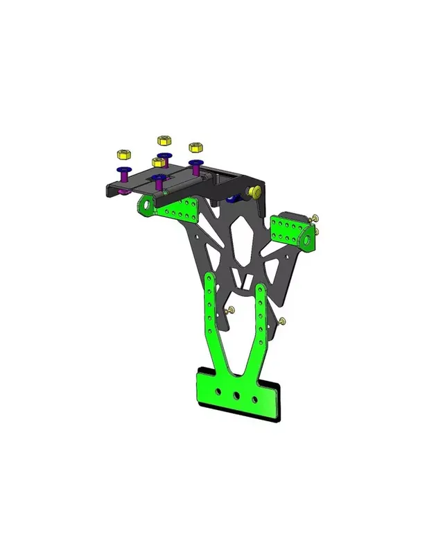 Nouvelle Collection Support de plaque V PARTS noir Kawasaki ZX-6R