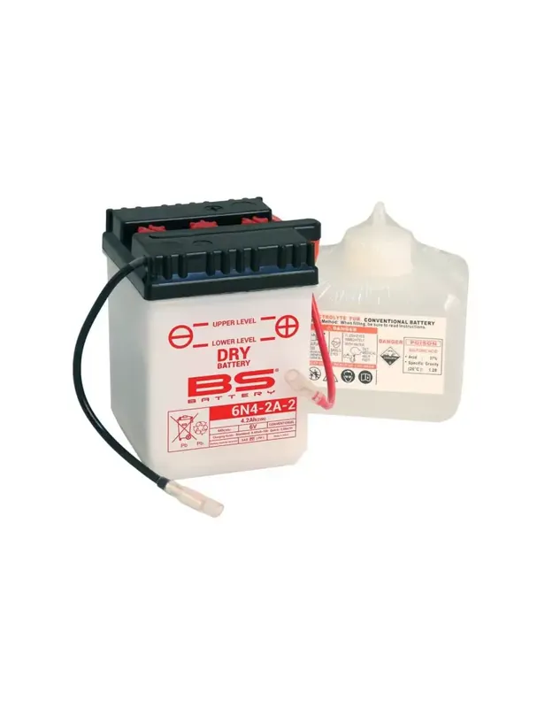 Seulement Aujourd'hui Batterie BS BATTERY 6N4-2A conventionnelle livrée avec pack acide