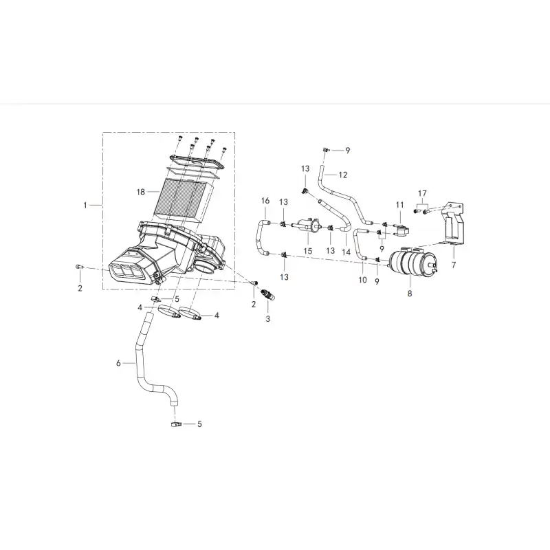 Haute Qualité Boitier Filtre à Air 17 - VIS M6*12
