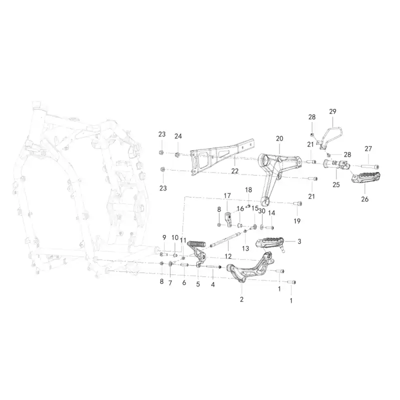 Prix Réduit Ensemble Repose Pied Gauche 11 – ECROU M6 QJ