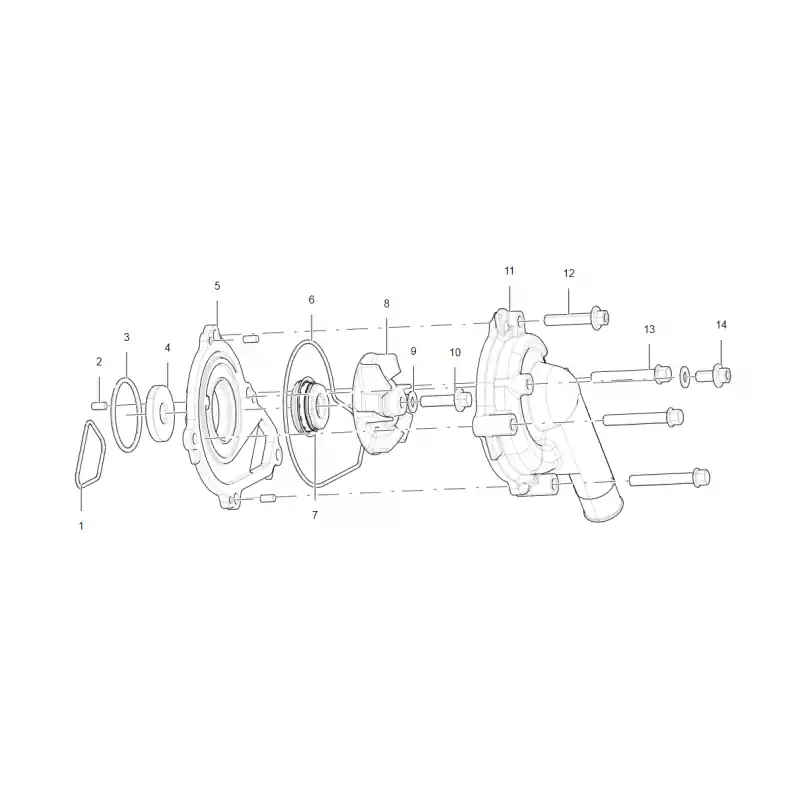 Pompe à Eau 14 – VIS M6X12 QJ Dernier Modèle