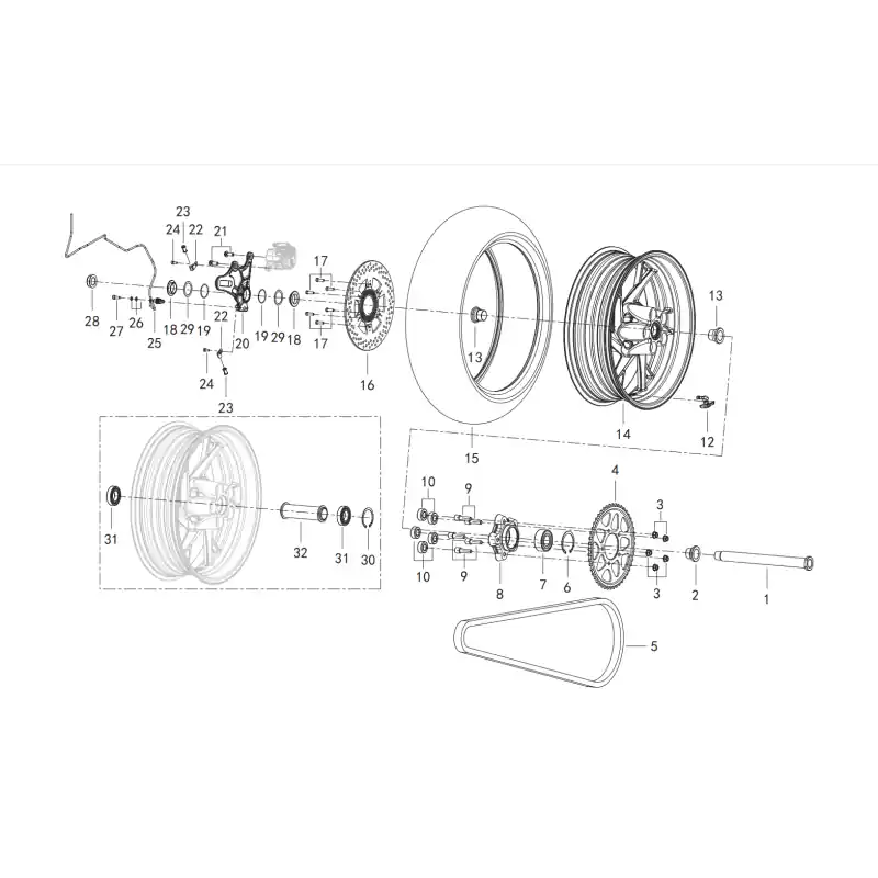 Roue Arrière 3 - ECROU M10X1 Prix Réduit