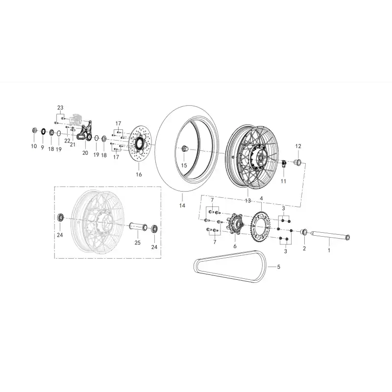 Roue Arrière 22 – VIS M6X16 QJ Super Prix
