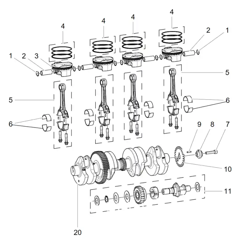 Vilbrequin / Pistons 1 – CIRCLIP AXE PISTON SRK921RR Nouvelle Collection