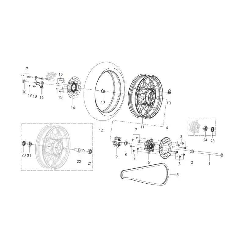 Nouveauté Roue Arrière 1 – AXE ROUE ARRIERE QJ
