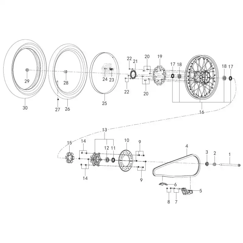 Roue Arrière 7 – ENTRETOISE Livraison Express