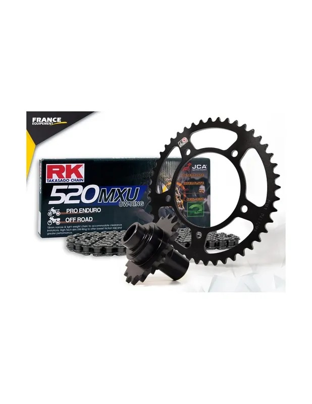 Top Vente Kit chaine TMAX 530 SX DX 17-19 Chaine RK 520 racing ultra renforcé joints plats avec Attache Rapide