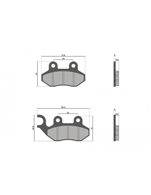 Plaquettes de frein AVANT / ARRIERE Malossi Sym Citycom 300 10-13 Haute Qualité
