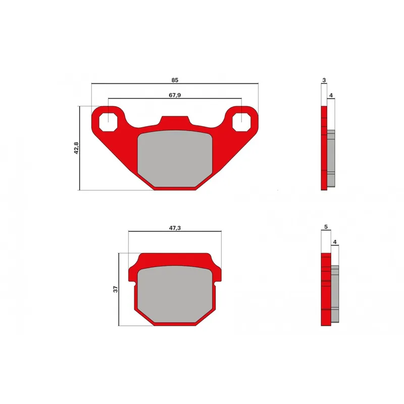 Plaquettes de frein ARRIERE Malossi MHR Synt Aprilia RS4 125 4t / RS 125 4t Super Prix