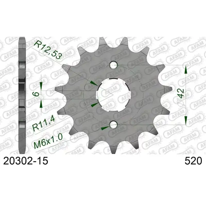 Pignon 15 dents pour chaine 520 Solde