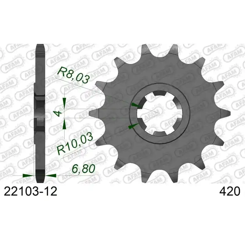 Expédié Aujourd&rsquo;hui Pignon 12 dents pour chaine 420