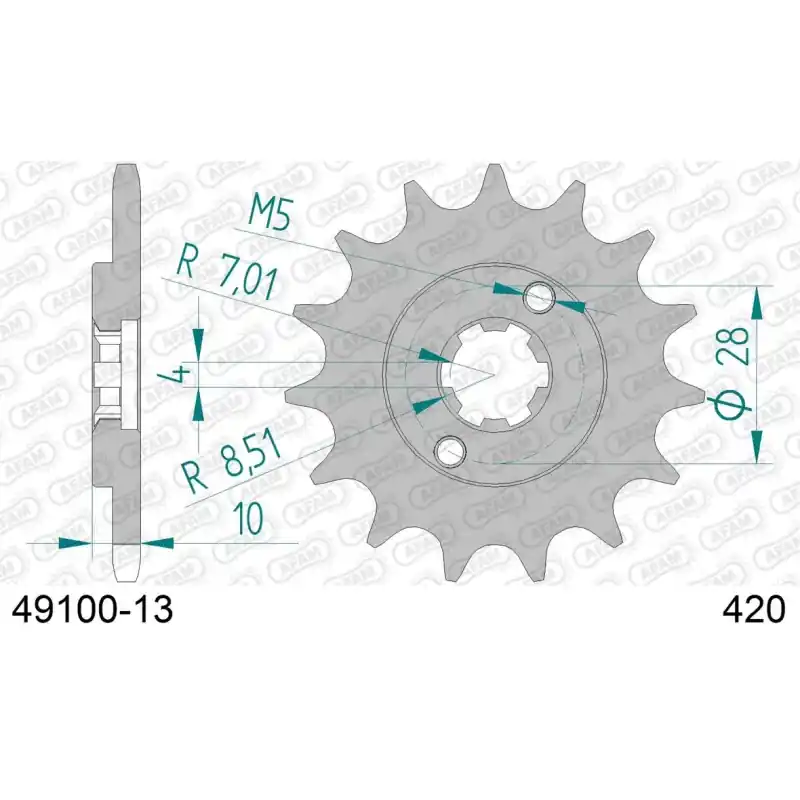 Acheter Direct Pignon 13 dents pour chaine 420