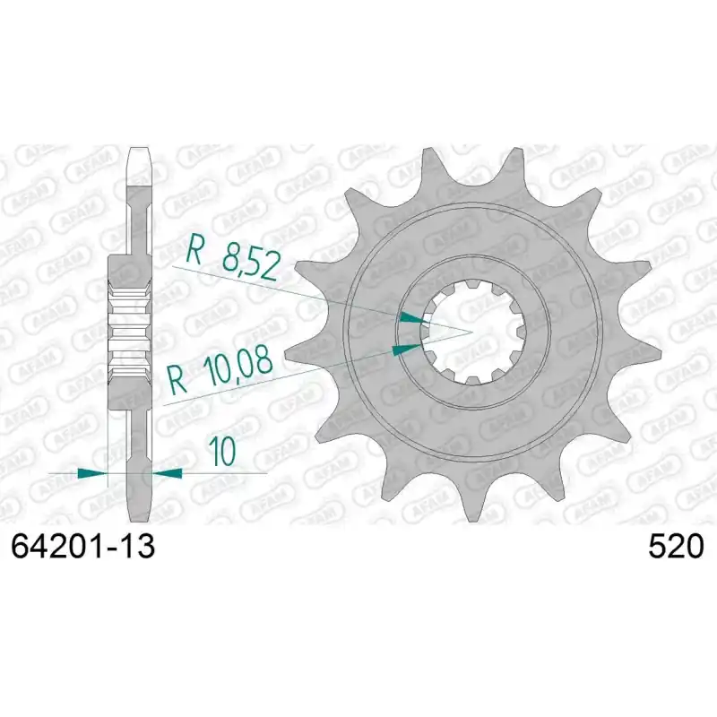 Seulement Aujourd&rsquo;hui Pignon 13 dents pour chaine 520