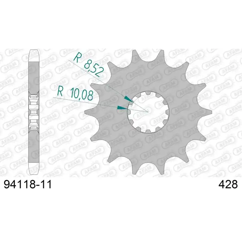 Top Vente Pignon 11 dents pour chaine 428