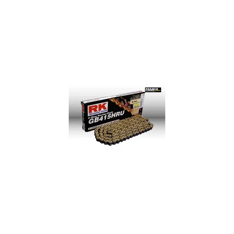 Chaine RK 415HRU U'Ring Racing Ultra Renforcée Pas de 415 – Couleur Acier Promotion
