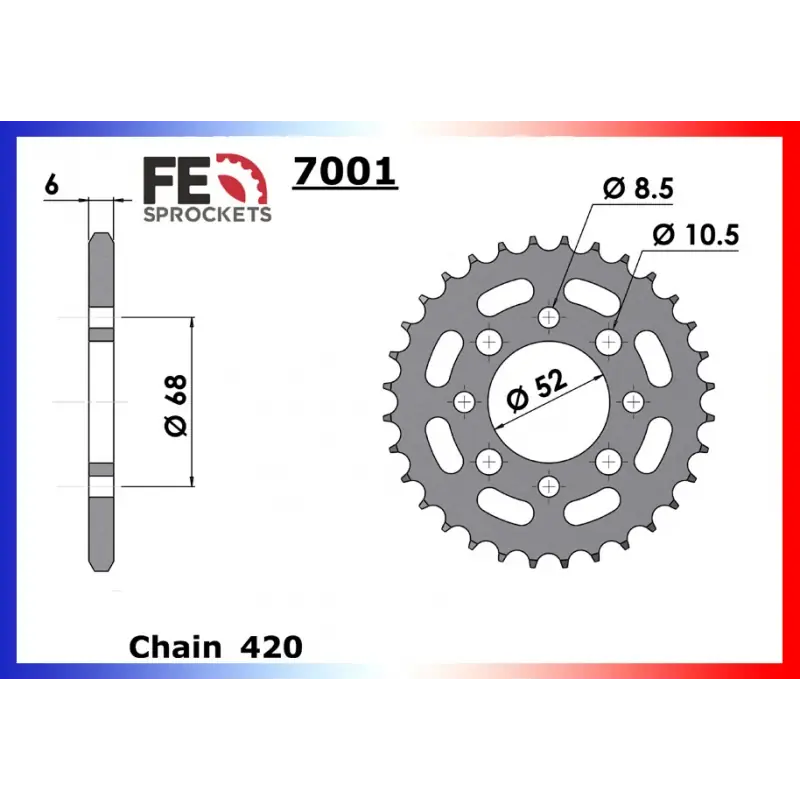 Bon Plan Couronne Acier 37 dents pour chaine 420 – France Equipement 0403.9001.37