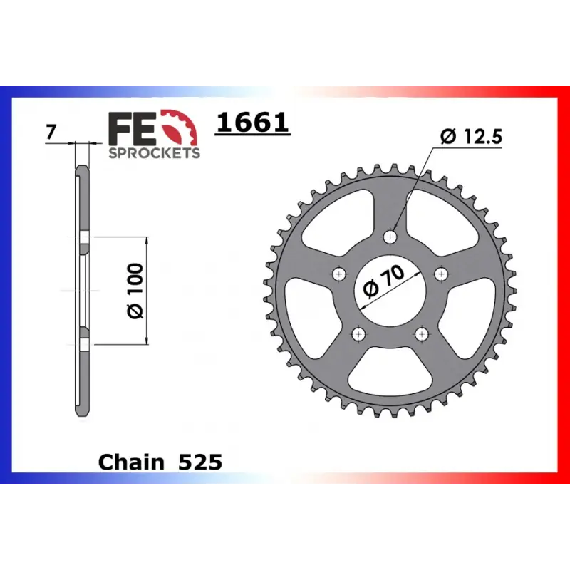 Seulement Aujourd&rsquo;hui Couronne Acier 44 dents pour chaine 525 – France Equipement 1602.1661.44