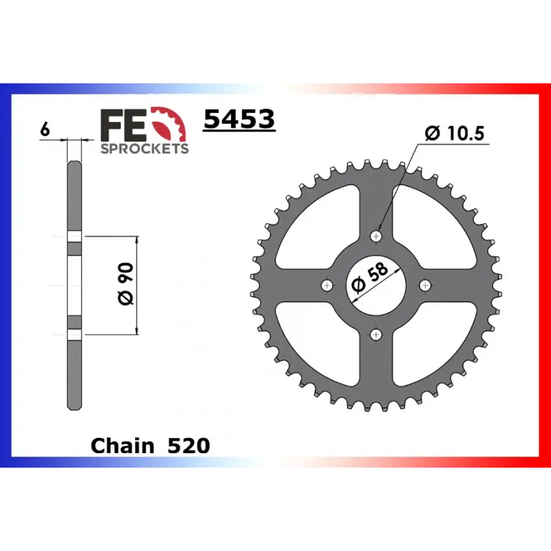 Prix Choc Couronne Acier 38 dents pour chaine 520 – France Equipement 4913.5453.38