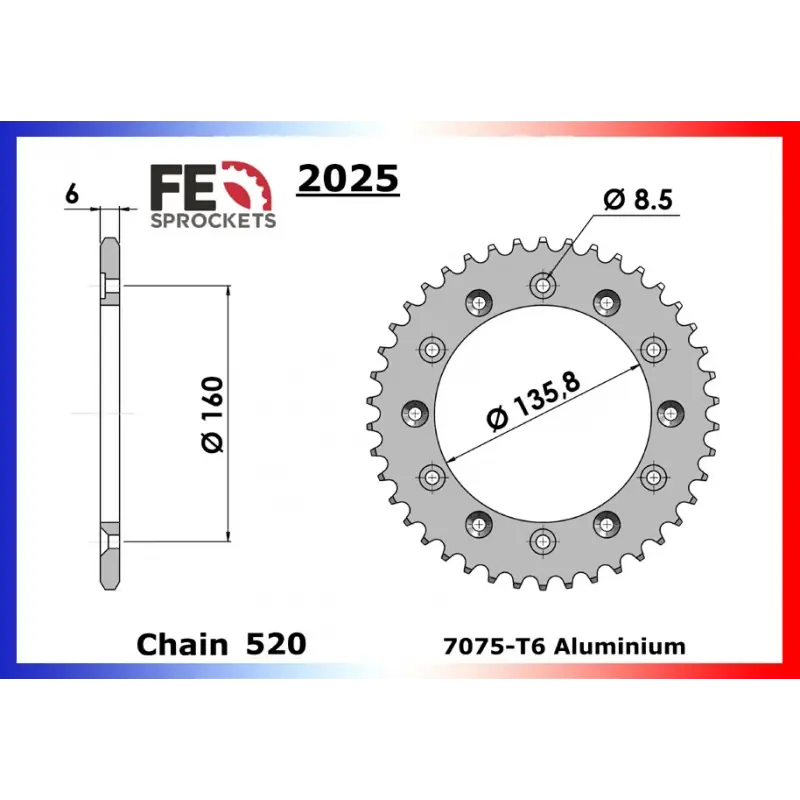 Vente Flash Couronne Alu 48 dents pour chaine 520 – France Equipement 1364.2025.481