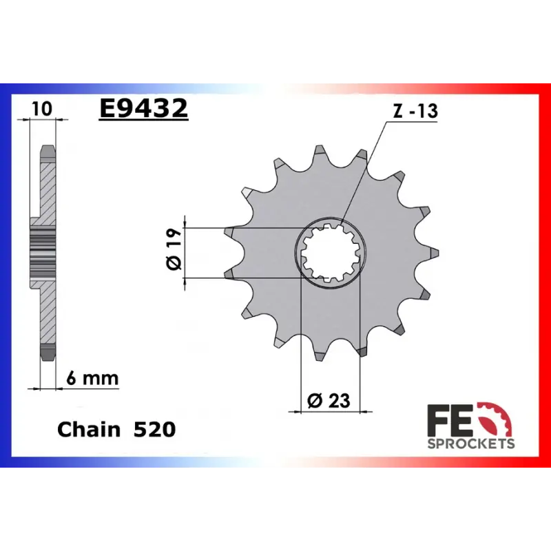 Satisfait Ou Remboursé Pignon 16 dents pour chaine 520 – France Equipement 12007.E432.16