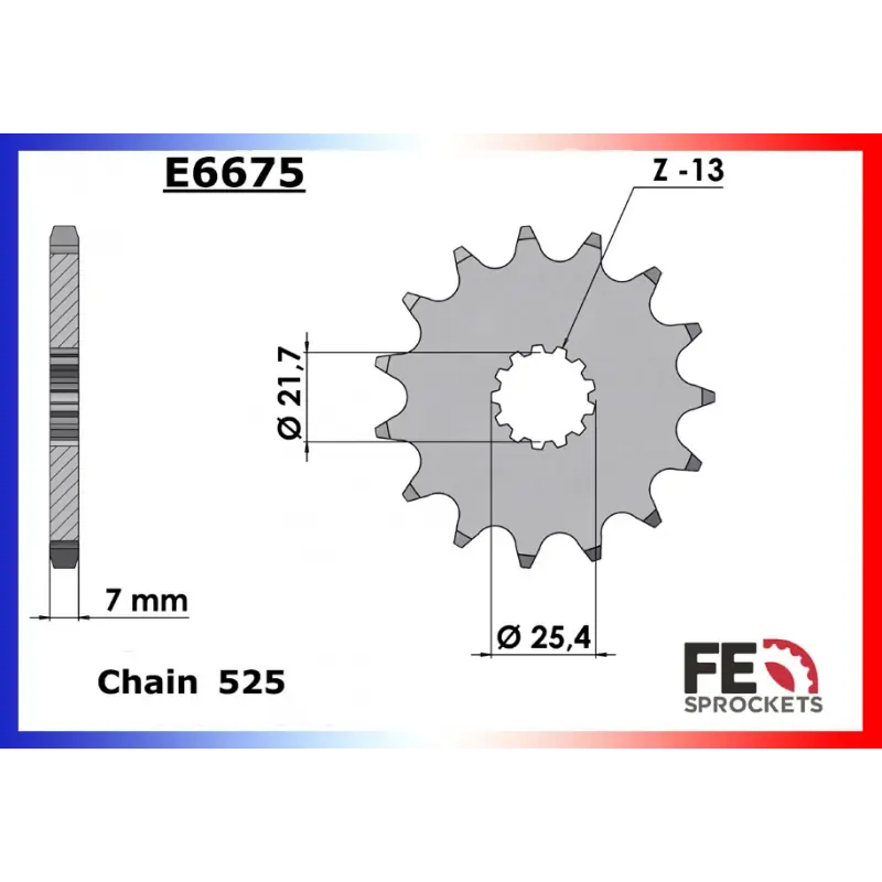 Achetez Aujourd&rsquo;hui Pignon 12 dents pour chaine 525 – France Equipement 8704.E6675.12