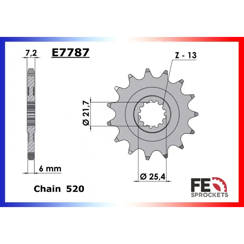 Commande En Gros Pignon 17 dents pour chaine 520 – France Equipement 8788.E7787.17