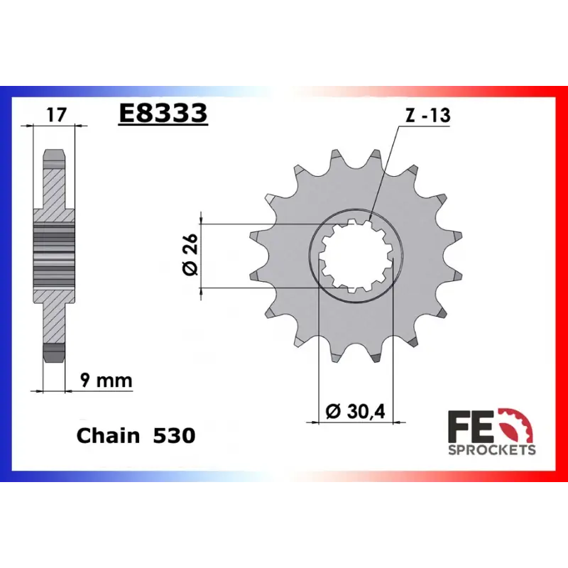 Acheter Direct Pignon 12 dents pour chaine 530 – France Equipement 9212.E8333.12