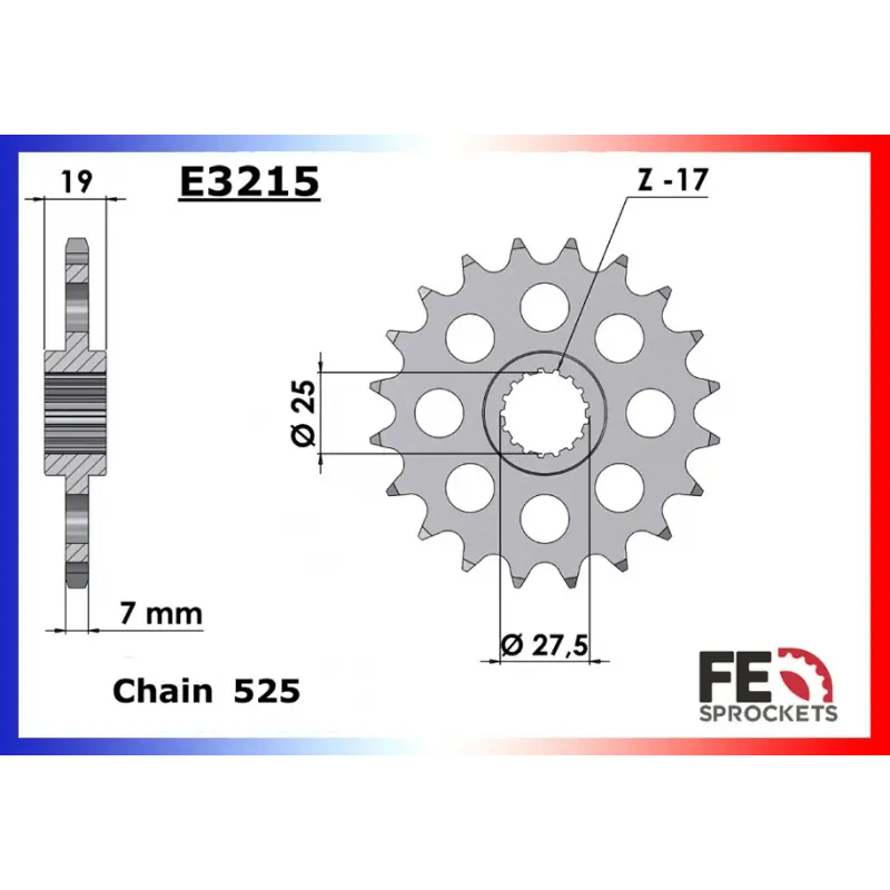 Affaire À Saisir Pignon 19 dents pour chaine 525 – France Equipement 9552.E3215.19