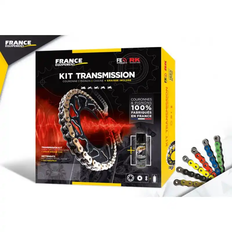 Solde KIT ACIER KAWASAKI ZZR 1100 1990/92 17X45 RK530GXW (ZX 1100 C1/C2/C3)