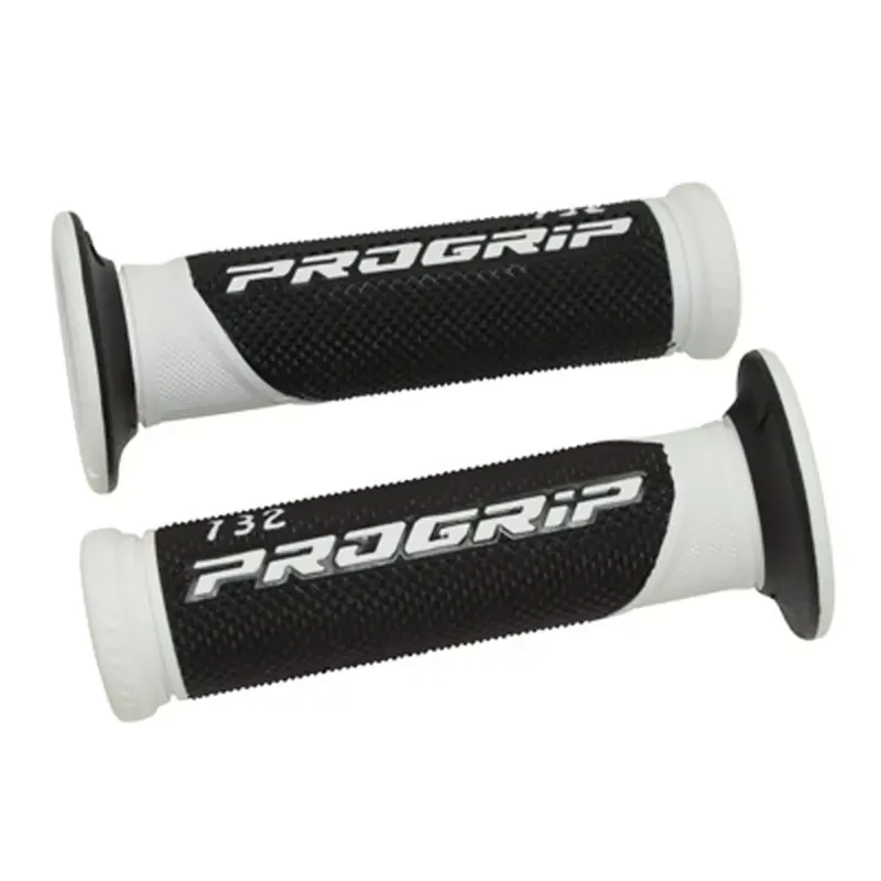 Pas Cher Poignées de Guidon – Progrip 732 Scooter Noir / Blanc Closed end