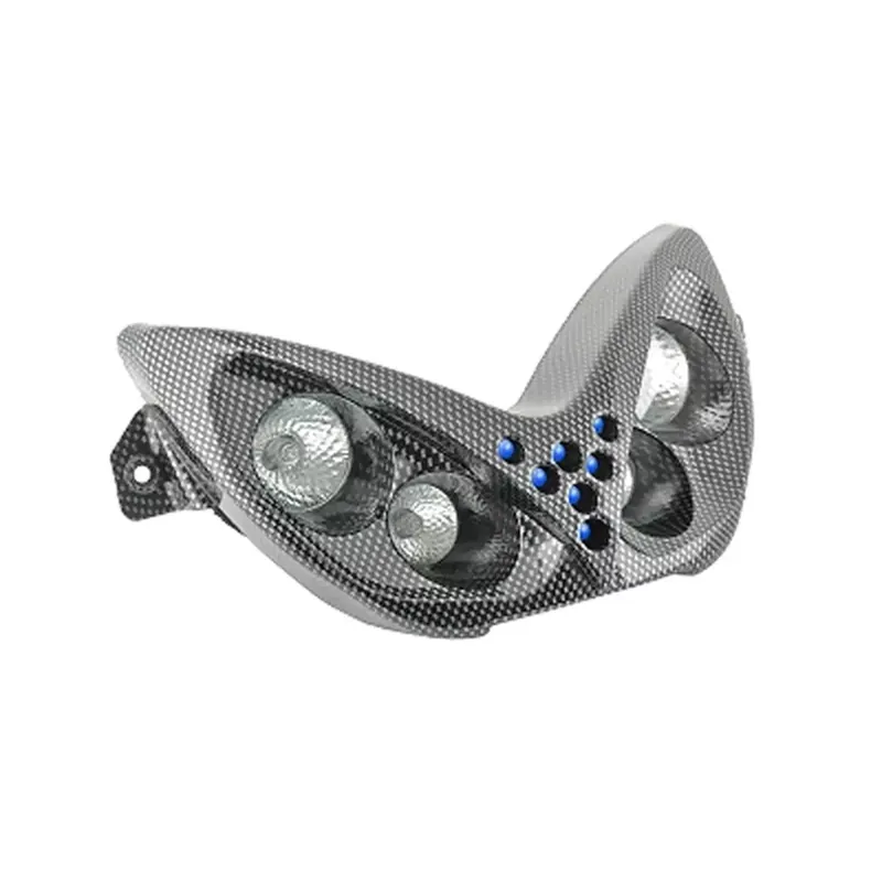 Réduction Double Optique MBK Nitro YAMAHA Aerox avant 2013 – TNT Look Carbone à Leds