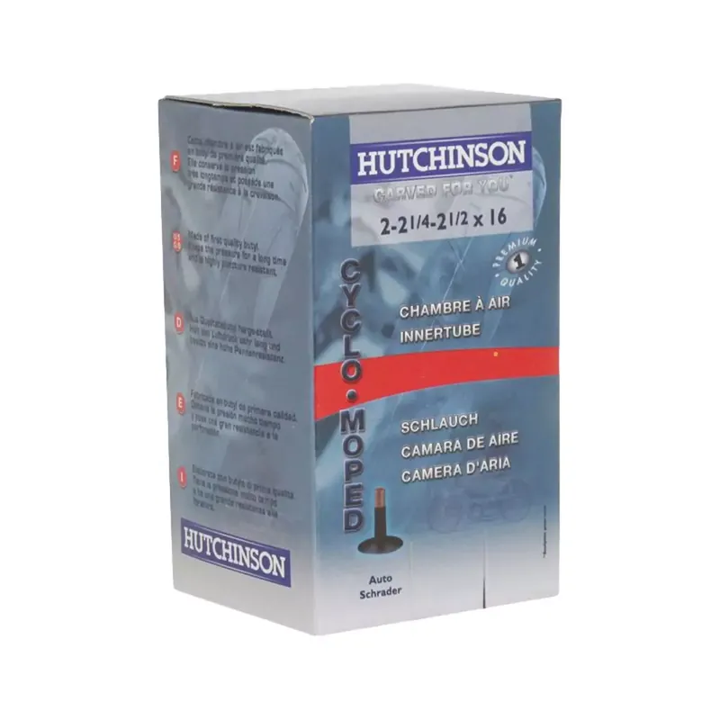 Chambre à Air 16 pouces 2×16 à 2 1/2×16 – Valve Droite Schrader HUTCHINSON Livraison Express