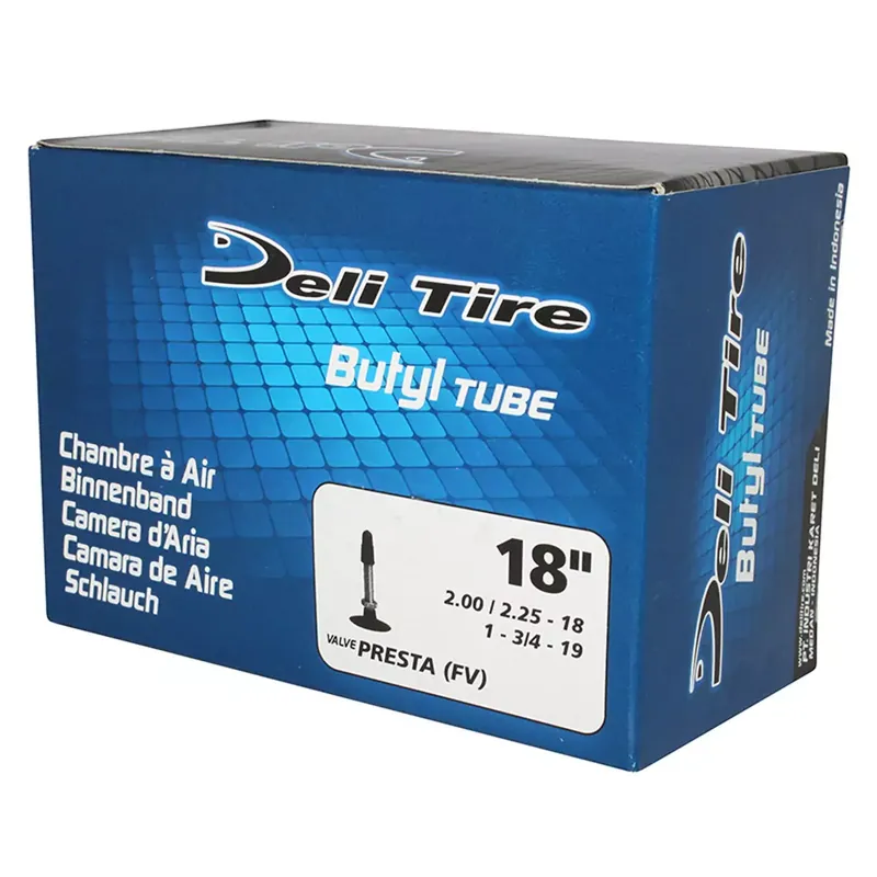 Authentique Chambre à Air 18 / 19 pouces 2×18 / 2-1/4×18 / 1-3/4×19 – DELI Valve Presta