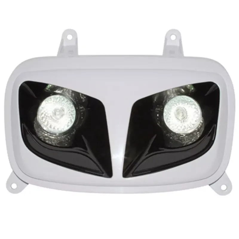 Prix Réduit Double Optique MBK Booster YAMAHA Bw's à partir de 2004 – RR8 Blanc / Noir