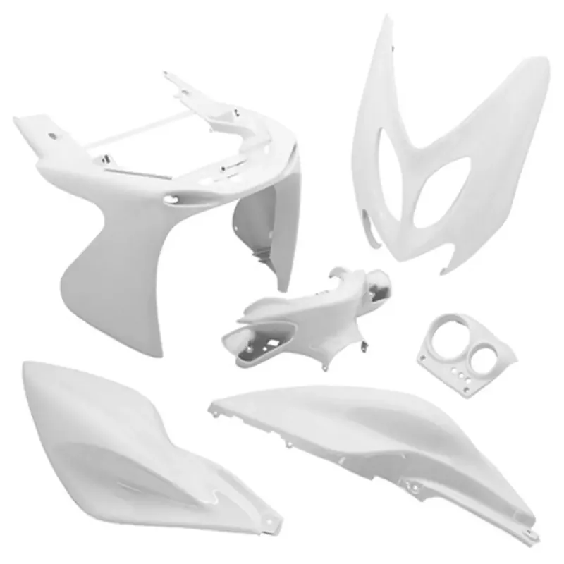 Satisfait Ou Remboursé Kit Carénages / Carrosserie MBK Nitro YAMAHA Aerox avant 2013 – Blanc 6 pièces