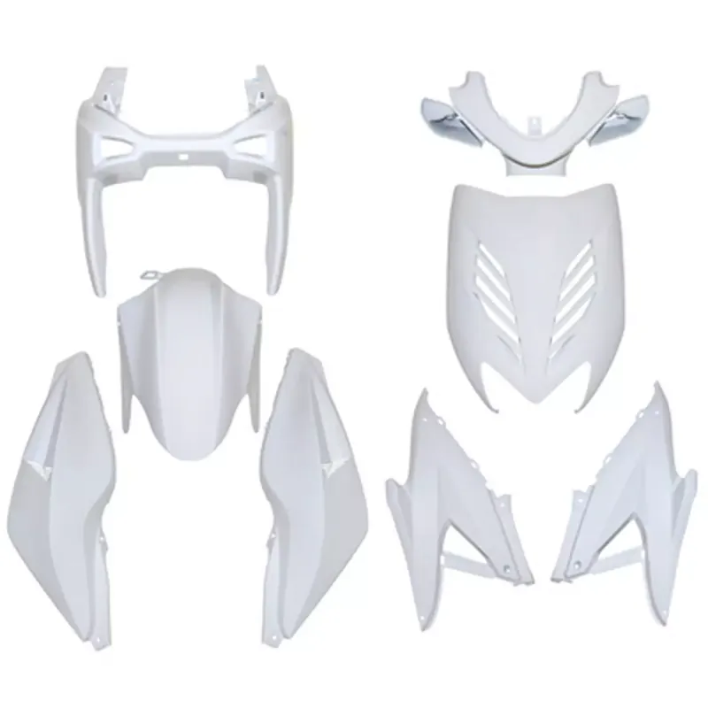 Kit Carénages / Carrosserie MBK Nitro YAMAHA Aerox avant 2013 – Blanc 8 Pièces Promotion