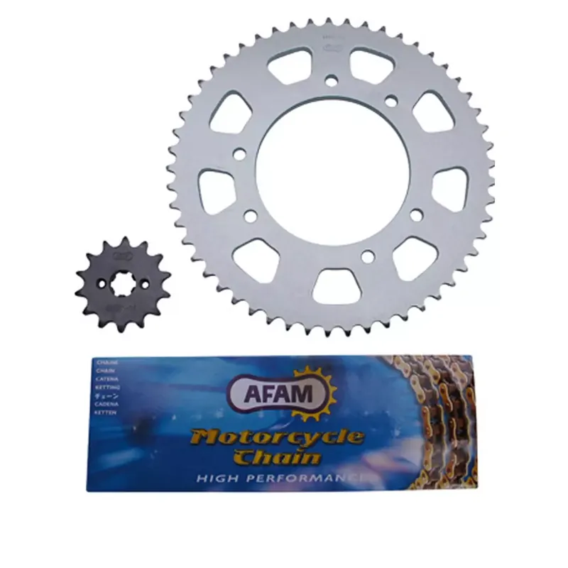 Authentique Kit chaîne Derbi Senda DRD SM Racing 2002 à 2005 – 14 x 53 420 / 102mm AFAM