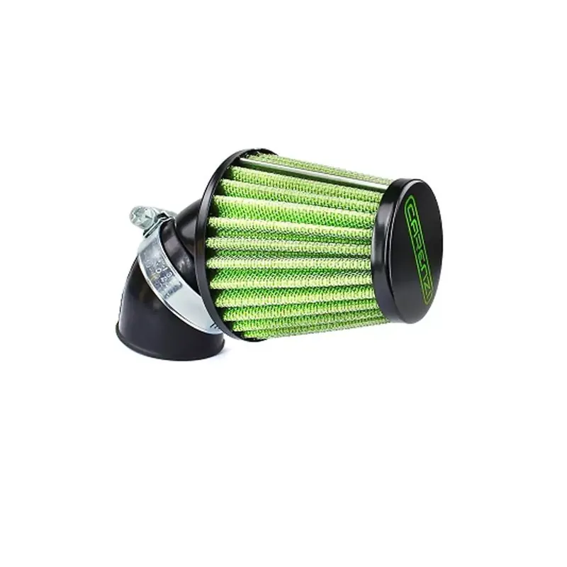 Filtre à Air PHVA / PHBN – CARENZI Type KN Large 28 / 35mm coudé 45 degrés Vert Solde