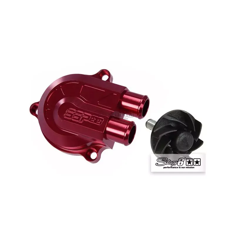 Prix Choc Couvercle de pompe à eau MBK Nitro Yamaha Aerox – Stage6 +40% rouge anodisé
