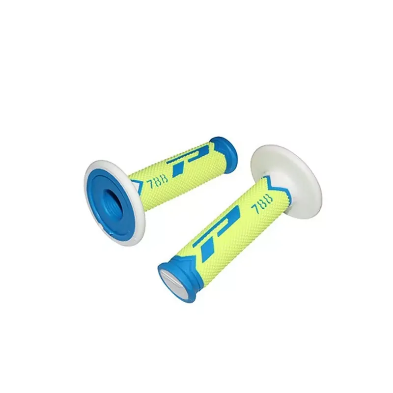 Poignées de Guidon – Progrip 788 Off Road Bleu / Jaune fluo / Blanc Meilleur Choix