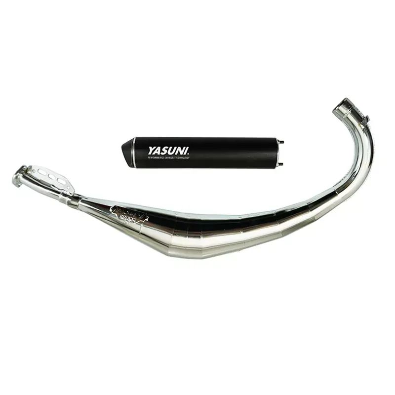 Promotion Pot Passage Bas AM6 Derbi Senda 50 / 70cc – R2 Max Black / Chrome Yasuni