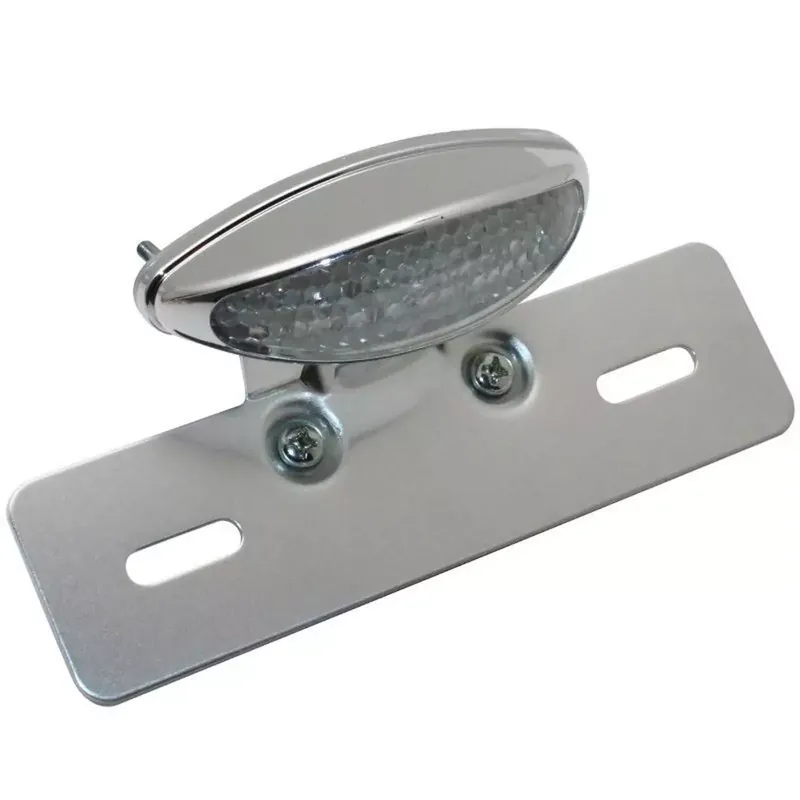 Feu arrière / support de plaque – Replay Ovale transparent / Chromé CE Prix Cassé