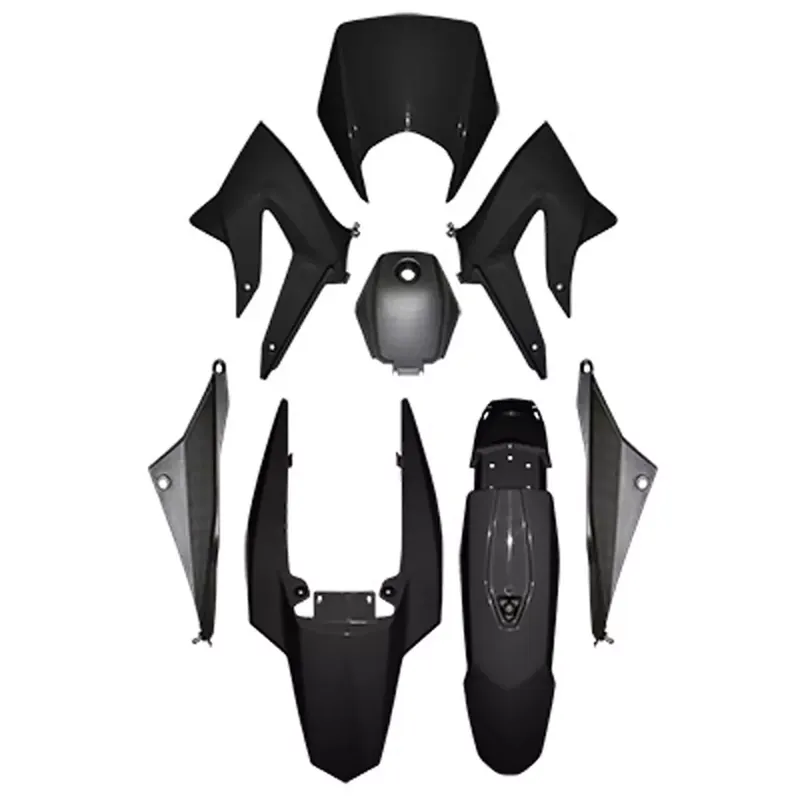 Kit Carénages Derbi Senda DRD à partir de 2011 – 8 pièces Noir brillant Authentique